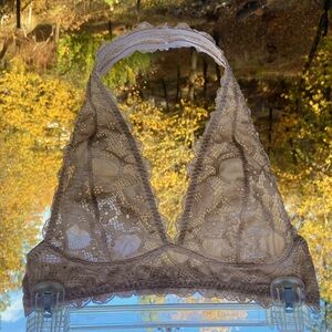 Free People Intimately Galloon Lace Halter Bralette